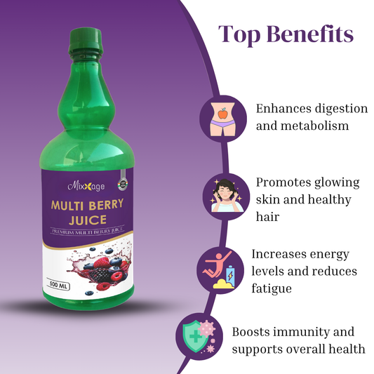 Mixxage Multi Berry Juice 500ml Ayurvedic Boost tonic