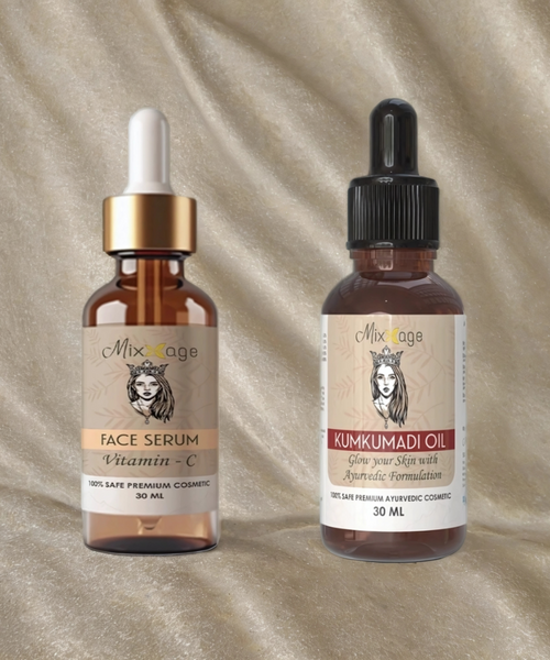Face Serum with Vitamin C & Kumkumadi Oil Combo