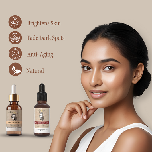 Face Serum with Vitamin C & Kumkumadi Oil Combo