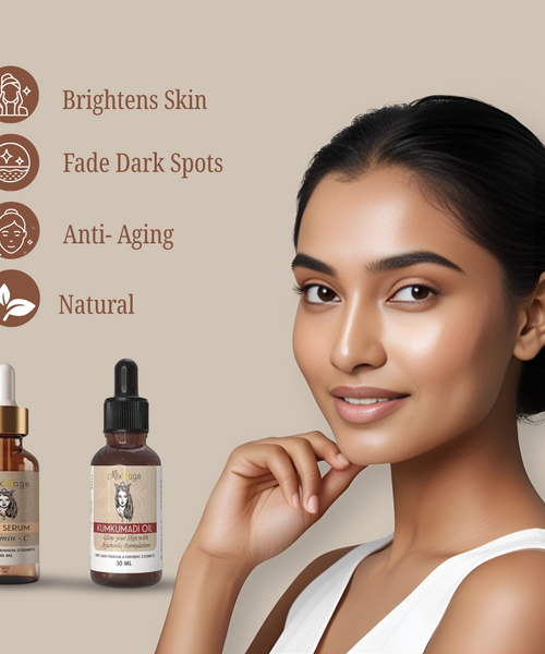 Face Serum with Vitamin C & Kumkumadi Oil Combo